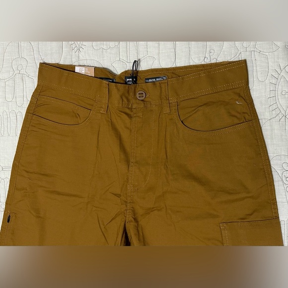 NWT Prana Men’s Double Peak Short Sz 32 10” inseam Antique Bronze UPF 50+ - Picture 6 of 9